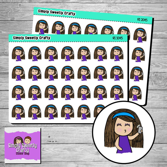 SELFIE "CAROLINE" Character Planner Stickers