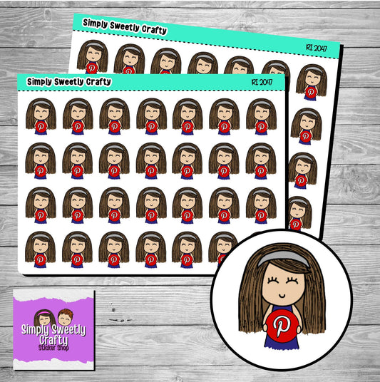 PINTEREST "CAROLINE" Character Planner Stickers