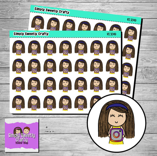 INSTAGRAM "CAROLINE" Character Planner Stickers