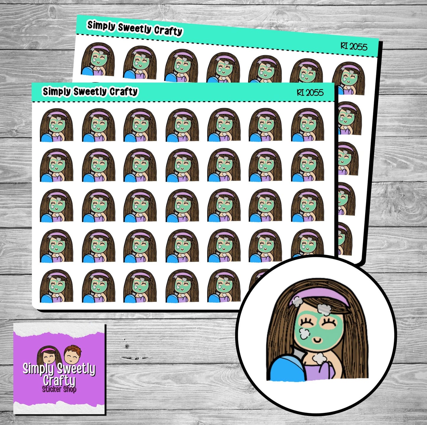 FACIAL STEAMER "CAROLINE" Character Planner Stickers