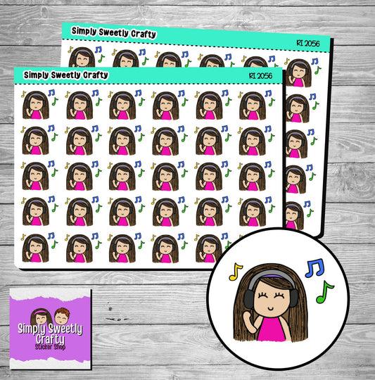 MUSIC "CAROLINE" Character Planner Stickers