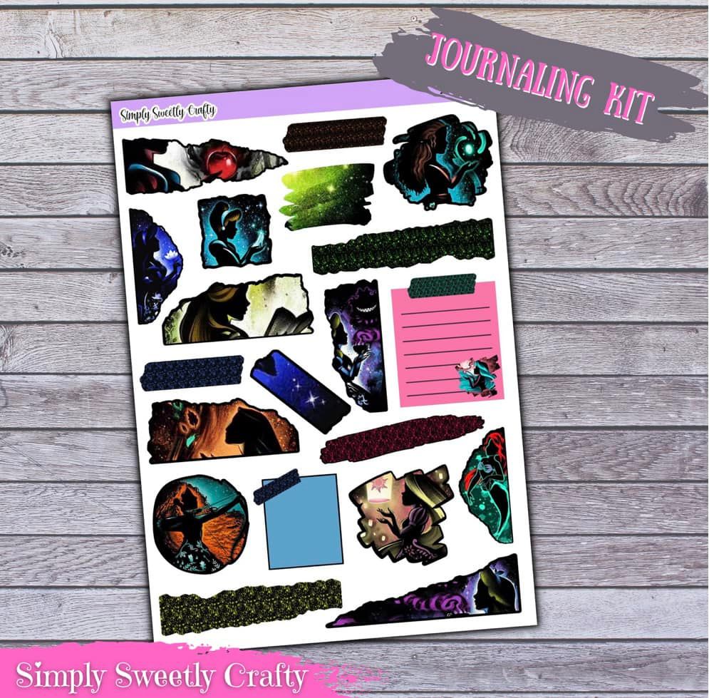 NEON PRINCESS Journaling Kit Planner Stickers