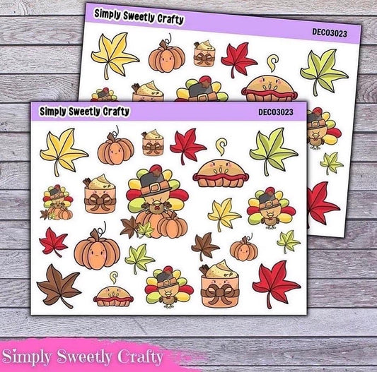 TURKEY DAY Deco Planner Stickers