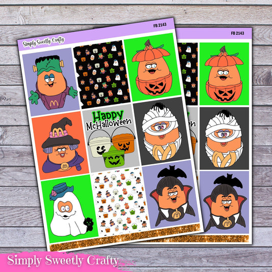 MCDONALDS BOO BUCKET Full Box Planner Stickers