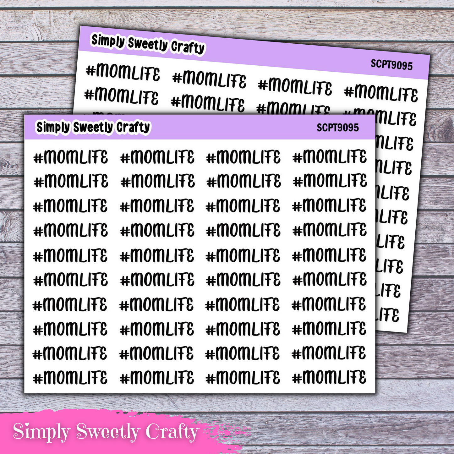 #MOMLIFE Script Font Planner Stickers