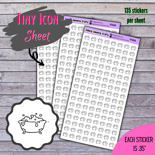 BATHTUB Tiny Icon Planner Stickers