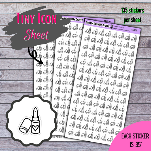 LIPSTICK Tiny Icon Planner Stickers