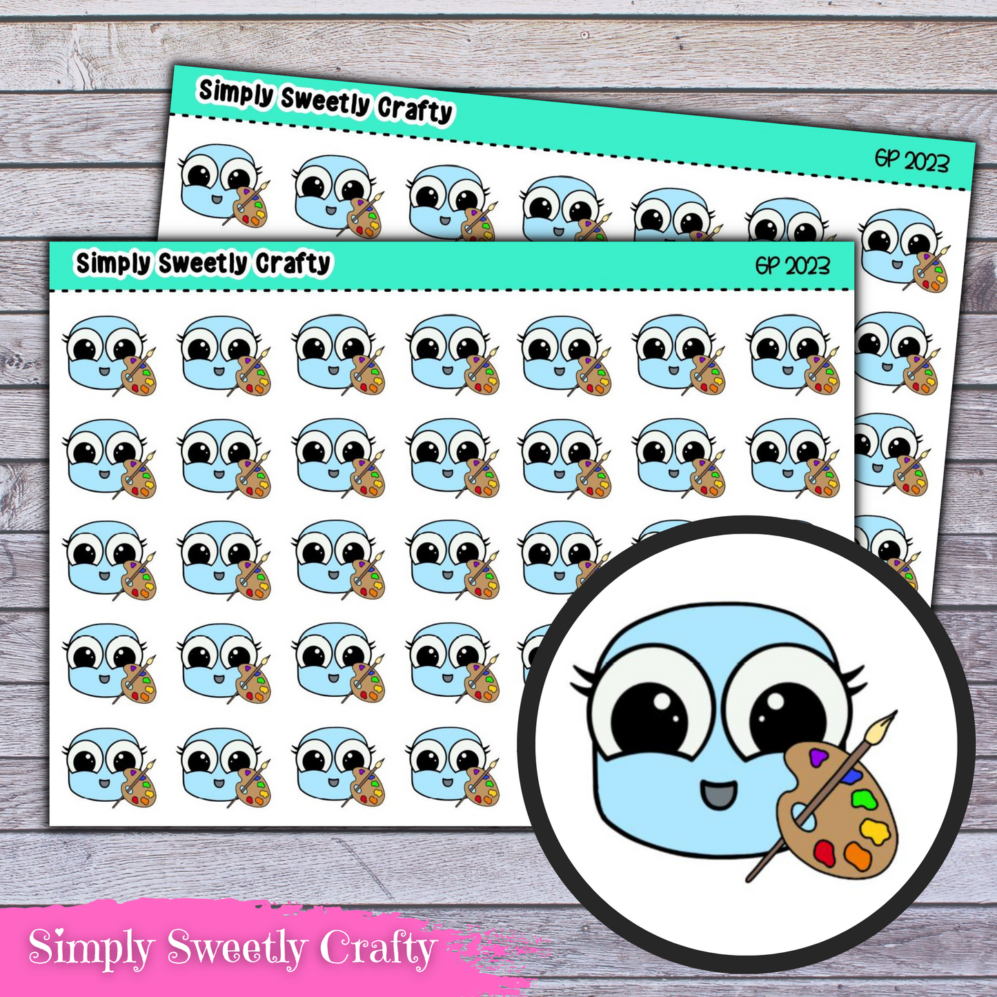 PAINTING GUMDROP PEOPLE Planner Stickers