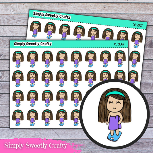 WEIGHT LOSS - CAROLINE Character Planner Stickers