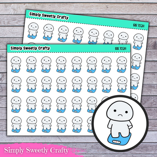 WEIGHT GAIN - BUBBLE PERSON Character Planner Stickers