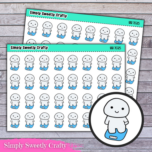 WEIGHT LOSS - BUBBLE PERSON Character Planner Stickers