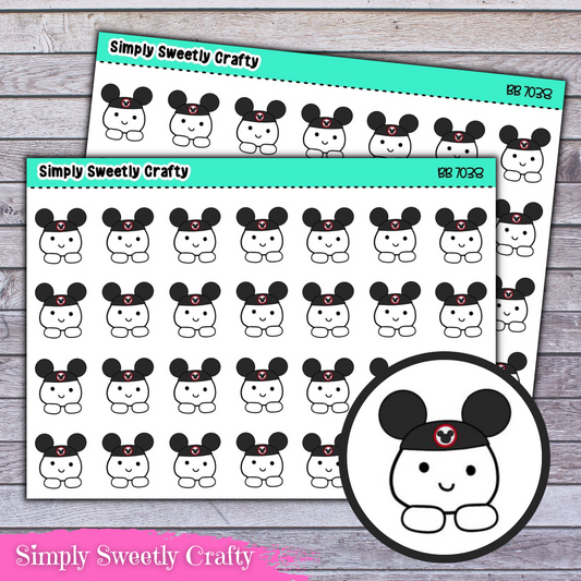 MICKEY EARS - BUBBLE PERSON Character Planner Stickers