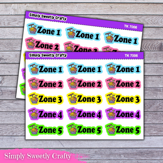 ZONE CLEANING Planner Stickers