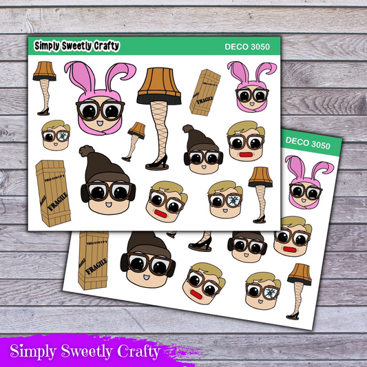 RALPHIE - CHRISTMAS STORY Gumdrop People Deco Planner Stickers