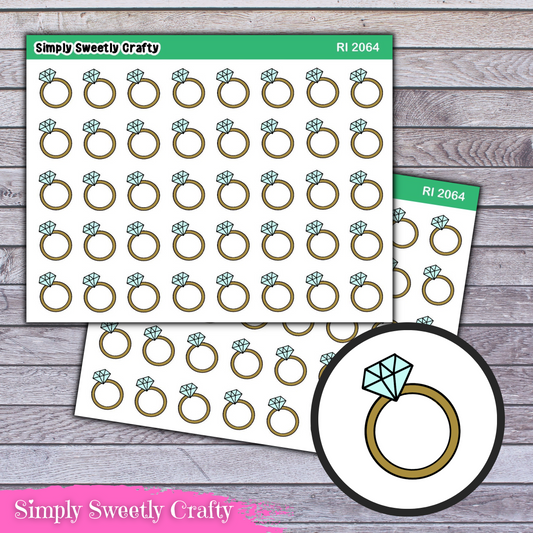 ENGAGEMENT WEDDING RING Icon Planner Stickers