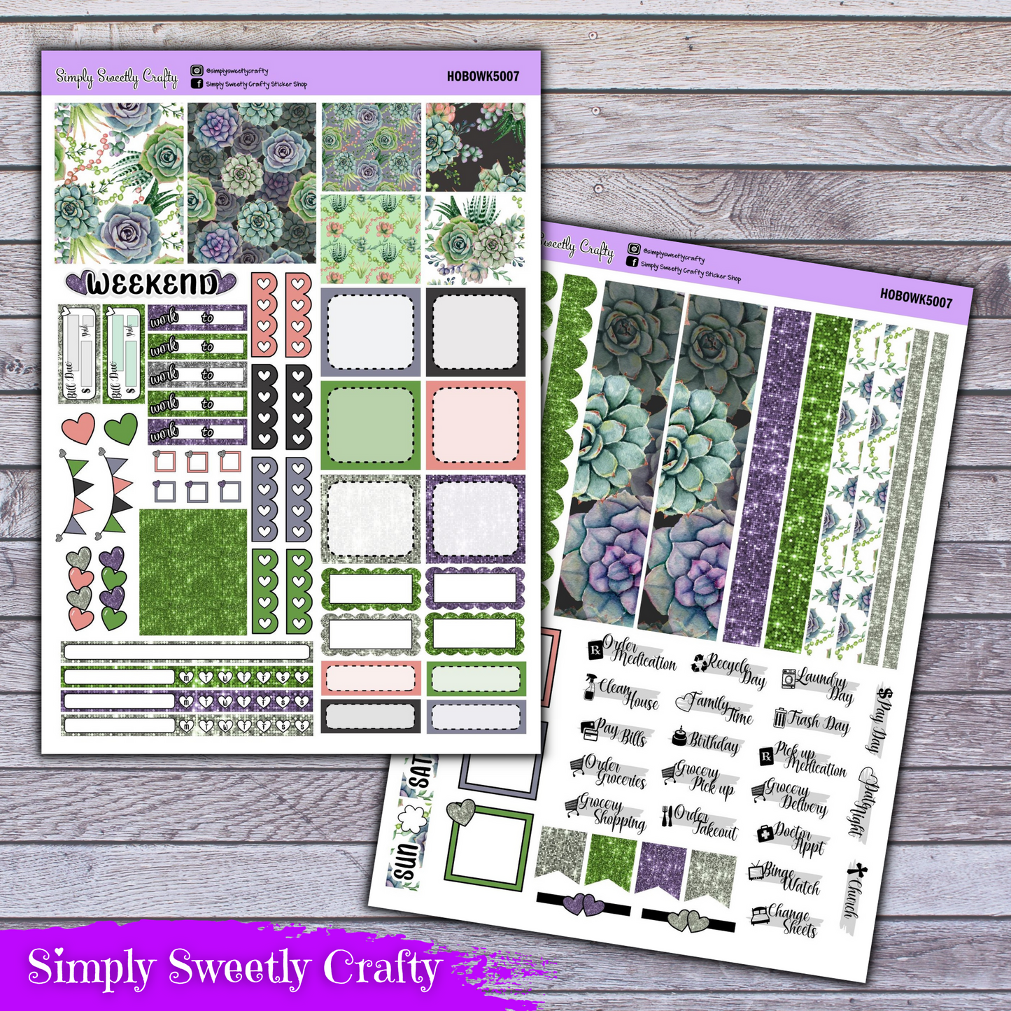 SWEET SUCCULENT Hobonichi Weeks Planner Kit