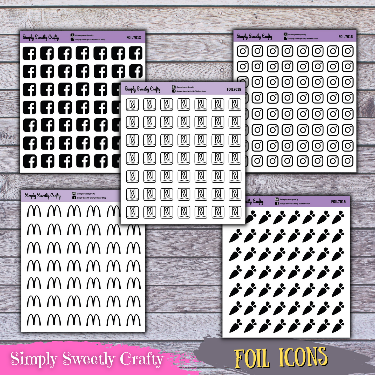 ICON Foil Planner Stickers [FOILED]