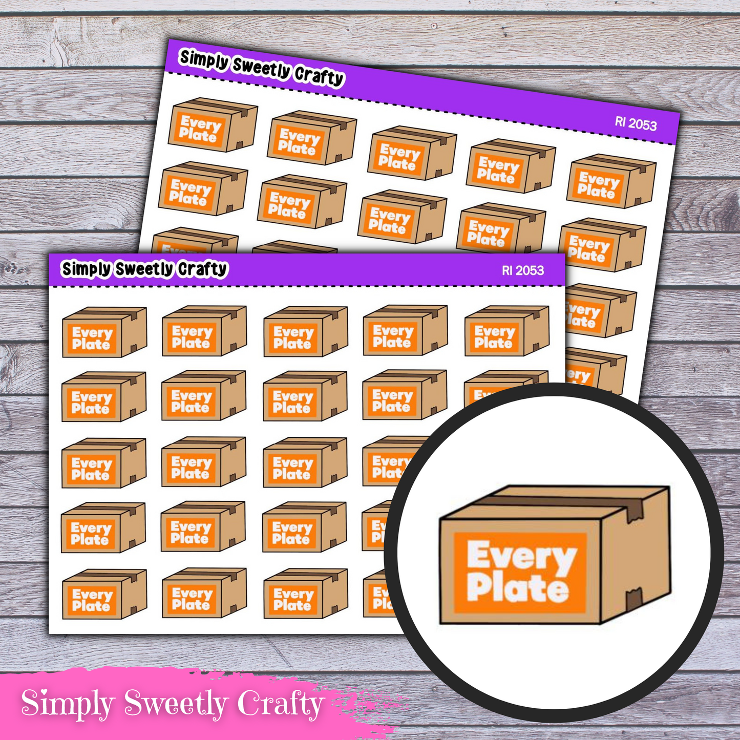 EVERY PLATE BOX Icon Planner Stickers