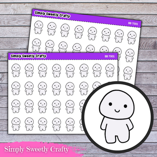 STANDING BUBBLE PERSON Character Planner Stickers