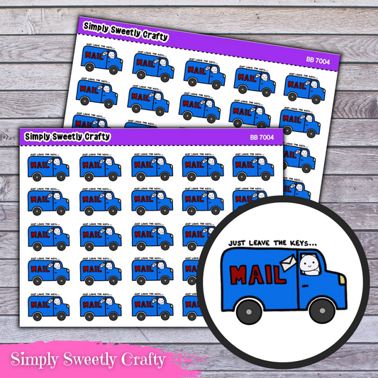 MAIL TRUCK BUBBLE PERSON Character Planner Stickers