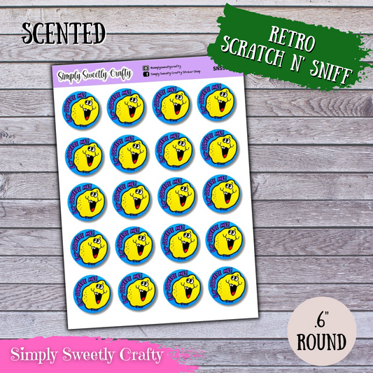 LEMON Scratch n Sniff Retro Stickers [SCENTED]