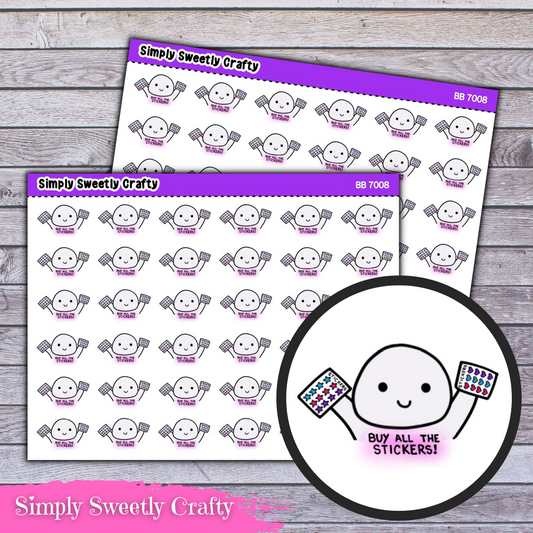 BUY ALL THE STICKERS BUBBLE PERSON Character Planner Stickers