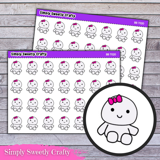 SITTING BUBBLE PERSON Character Planner Stickers