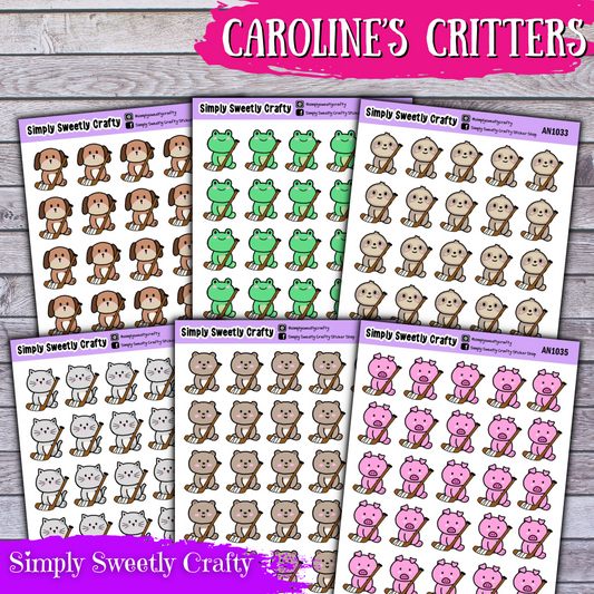 CAROLINE'S CRITTERS - HOCKEY - Planner Stickers