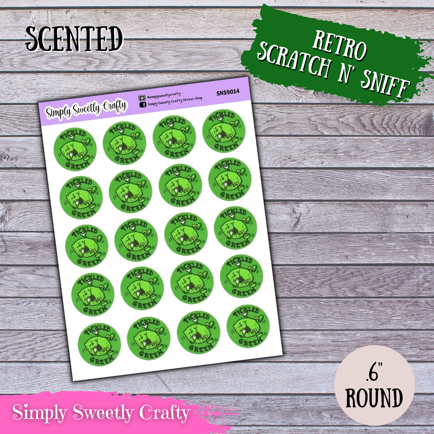 LIME Scratch n Sniff Retro Stickers [SCENTED]