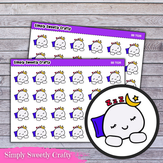 SLEEPING BUBBLE PERSON Character Planner Stickers