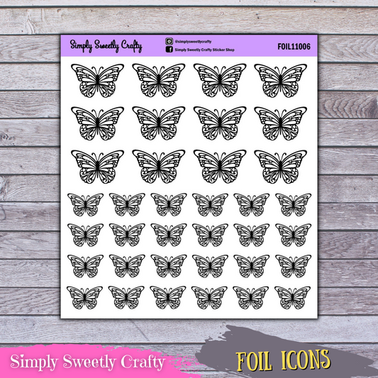 BUTTERFLY Foil Planner Stickers [FOILED]