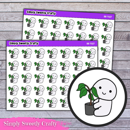 HOUSEPLANT BUBBLE PERSON Character Planner Stickers