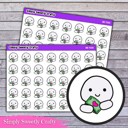 MONEY BUBBLE PERSON Character Planner Stickers