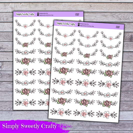 FLORAL DIVIDERS Planner Stickers