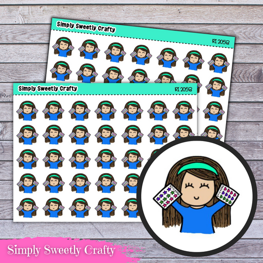 STICKER HAPPINESS "CAROLINE" Character Planner Stickers