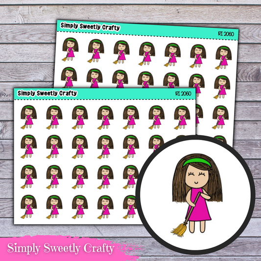 SWEEPING "CAROLINE" Character Planner Stickers