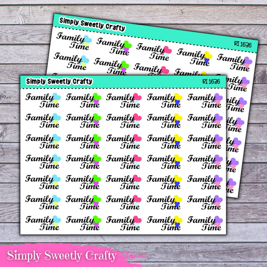 FAMILY TIME Icon Planner Stickers