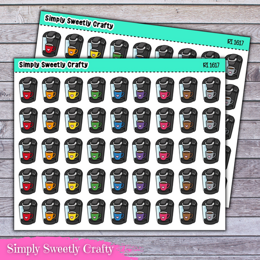 KEURIG COFFEE MAKER Icon Planner Stickers