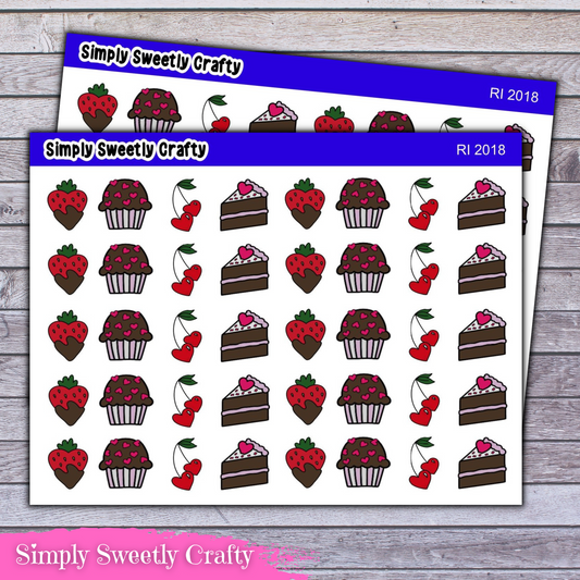 VALENTINE SWEETS Icon Planner Stickers