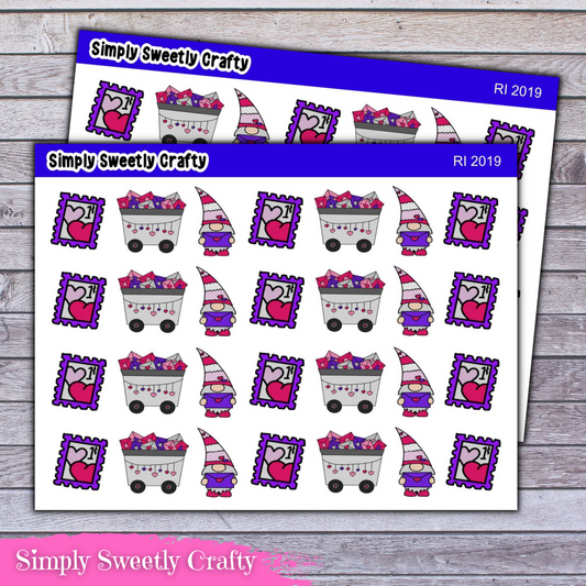 VALENTINE POSTAGE Icon Planner Stickers