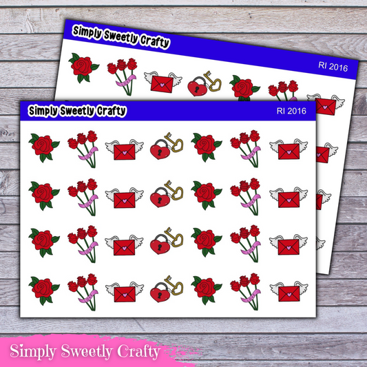 VALENTINE ROSES Icon Planner Stickers