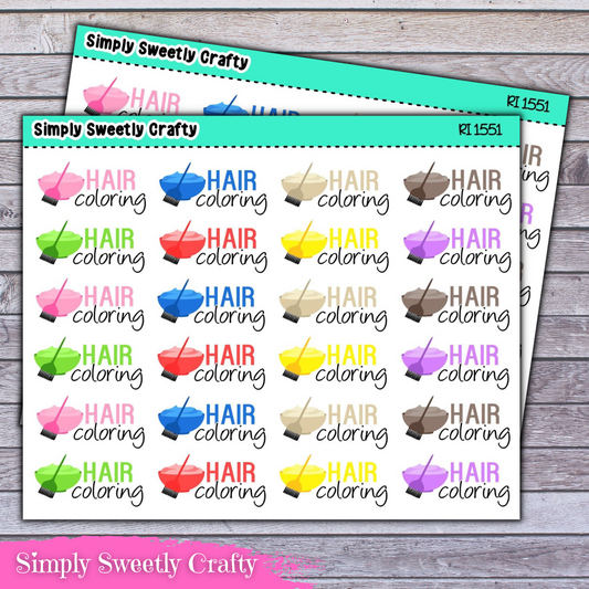 HAIR COLOR Icon Planner Stickers