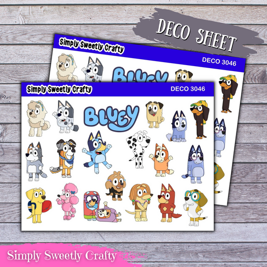 BLUEY Deco Planner Stickers