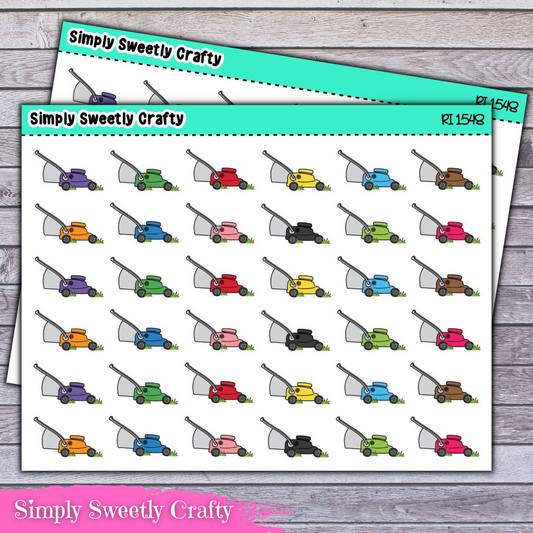 LAWN MOWER Icon Planner Stickers