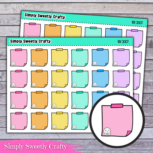 MINI STICKIES - BUBBLE PERSON Icon Planner Stickers