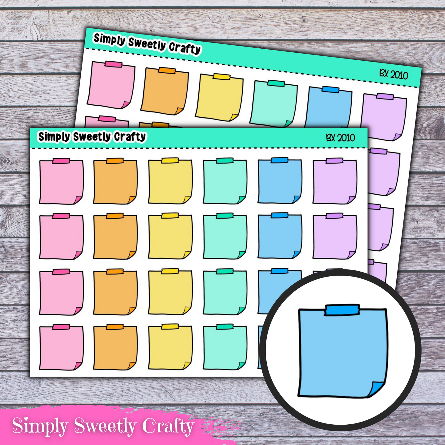 MINI STICKIES - SOFT Icon Planner Stickers