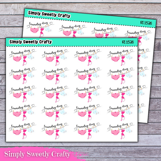 LAUNDRY BANNER Icon Planner Stickers