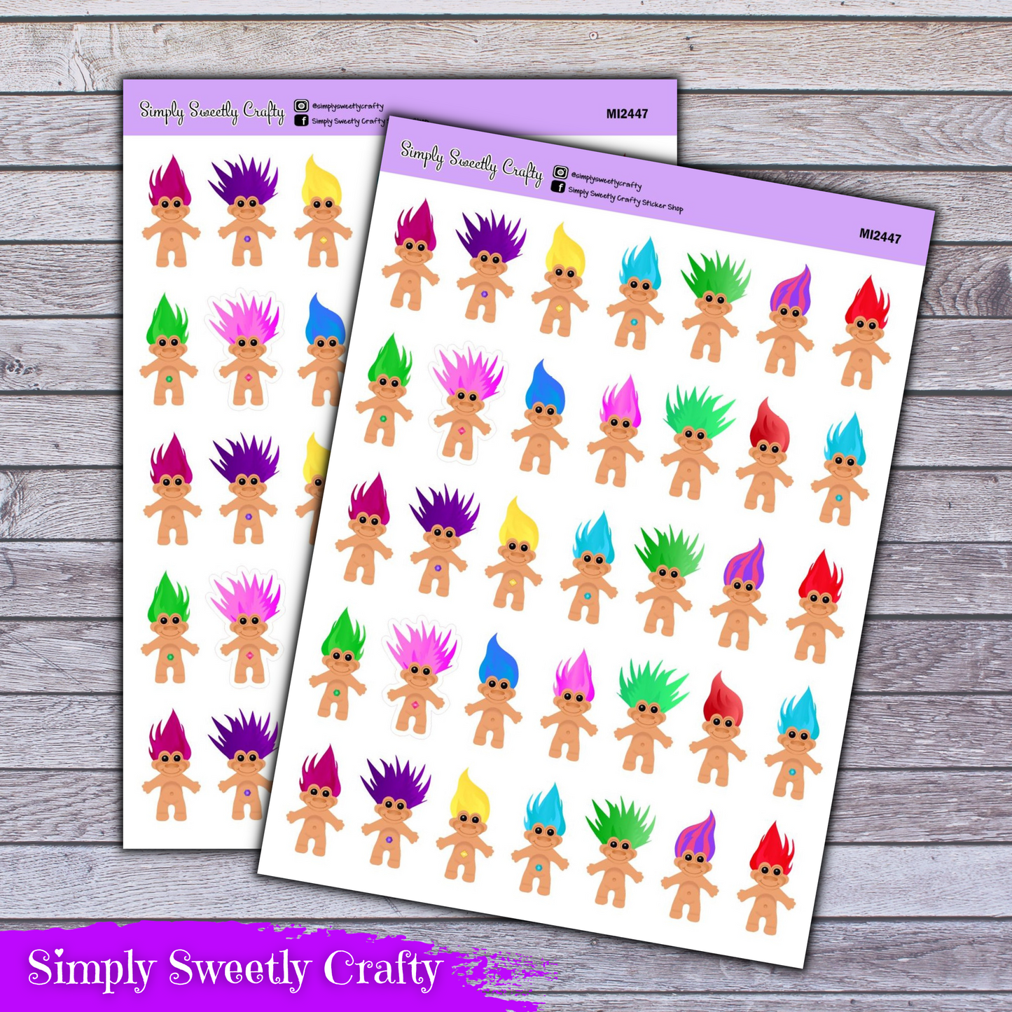 TROLLS Retro Planner Stickers