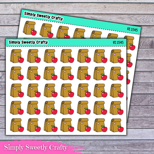 LUNCH BAG Icon Planner Stickers