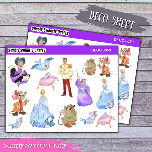 CINDERELLA Deco Planner Stickers